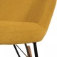 Rocking-chair Hygge en Tissu Jaune et Bois Eva KosyForm