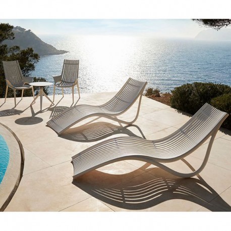 Lot de 2 Chaises Longues Vondom Ibiza Ecru