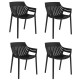 Set of 4 armchairs Vondom Spritz black