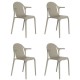 Juego de 4 sillones Vondom Brooklyn sin blanquear