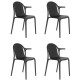 Set van 4 fauteuils Vondom Brooklyn zwart