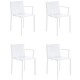 Set of 4 white Vondom Quartz armchairs