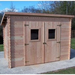 Garden shed Habrita Dalmat in solid wood 5.20 m2 with roof corrugated plates