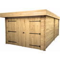 Garage en bois Habrita 21m2 Toit plat