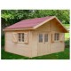 Garden shed Habrita solid wood 25,37 m2 with flat steel roof