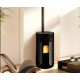 Pellet Stove Ferlux Helen Magique 6 kW Black Glass Round