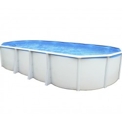 Piscina acima do solo TOI Ibiza Oval 730x366x132 com kit branco completo