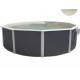 Oberirdischer Pool TOI Magnum rund 460x132 Kompakt Anthrazit