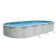 Piscine hors sol TOI Majorque ovale 730x366xH120 avec kit complet Blanc