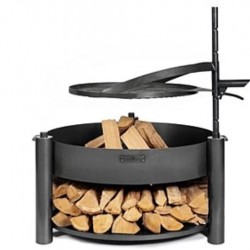 Viking King Brazier e Tripé 80cm com Grade em Aço Inox