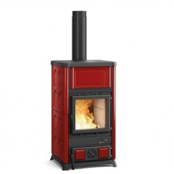 Heat recovery wood stove La Nordica Concita 2.0 13kW red
