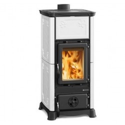 Estufa de leña Nordica Extraflame Emiliana 6.5kW burdeos