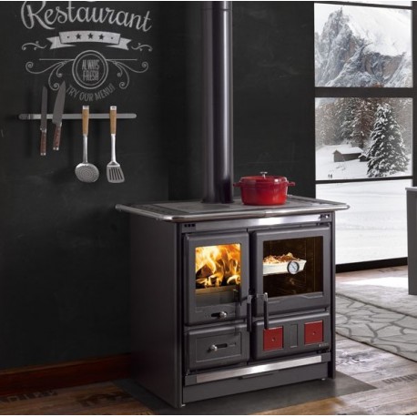 Kaminofen Nordica Extraflame Rosa L 9kW Schwarz