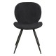 Set de 2 sillas de comedor Ania Black Fabric Base Metal VeryForma