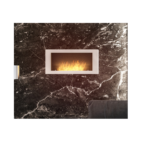 Infire Murall 1200 Bioethanol Fireplace with Glass 3 kW White