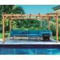 Pérgola exenta de madera maciza Valencia 500x400cm 20m2