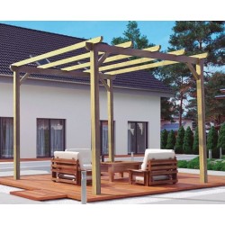 Pergolato autoportante in legno massello Madrid 4.20x3m 12m2