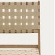 Beli opklapbare fauteuil in massief hout en crèmekleurig touw VeryForma