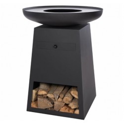 Brasero clásico Orion negro y tapa RedFire