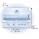 Napoleon Built-In Gas Grill 700 Big 32 with 4 Burners and 1 Infrared Rear