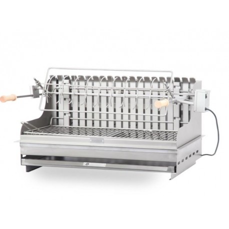 Le Marquier Irissarry Edelstahlgrill mit Drehspieß 78x32