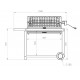 Le Marquier Irissarry Barbecue in Acciaio Inox con Carrello e Girarrosto