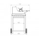 Le Marquier Irissarry Barbecue in Acciaio Inox con Carrello e Girarrosto