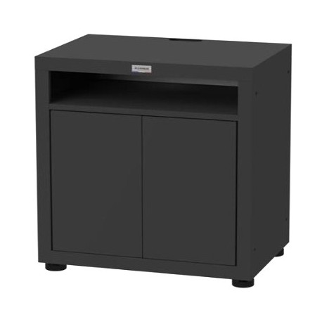 Le Marquier mobile da cucina a due ante 80x55 cm acciaio nero