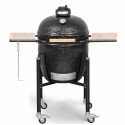 Kamado Monolith Basic Griglia Nera con Carrello