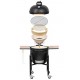 Kamado Monolith Basic Griglia Nera con Carrello