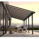 Olympia 3x7,30m grijze aluminium en Canopia polycarbonaat wandpergola