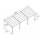 Olympia 3x7,30m grijze aluminium en Canopia polycarbonaat wandpergola