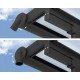 Olympia 3x7,30m grijze aluminium en Canopia polycarbonaat wandpergola