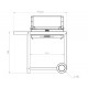 Le Marquier Montory Grill Grill mit Wagen 61x40